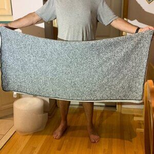 NHL Square Grey Plush Super Soft Blanket, 57" x 57"